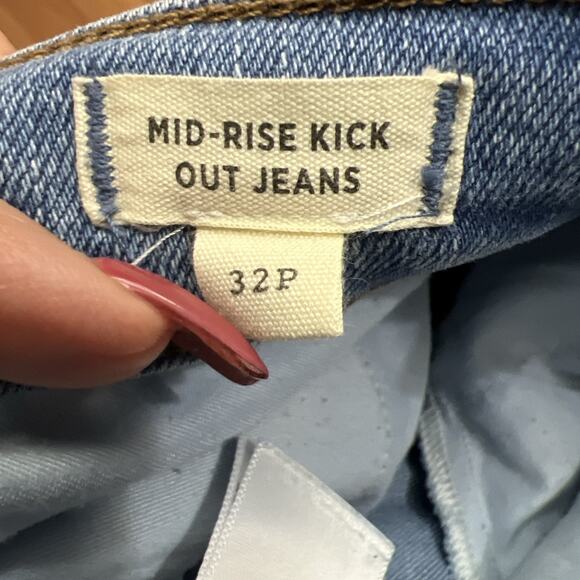 Madewell Mid-Rise Kick Out Stretch Womens Jeans Blue Size 32 Petite - Picture 9 of 11